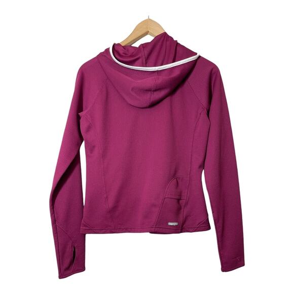 The North Face Thermal Knit Full Zip Jacket Medium Purple Hooded Flight Series - Picture 2 of 5